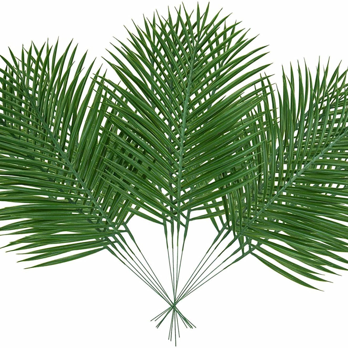 5pcs Golden Artificial Palm Le - Florist Supply Vases 评论和价格