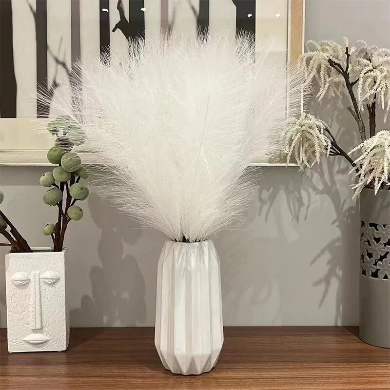 10PCS Artificial Pompous Grass - Florist Supply Vases 评论和价格