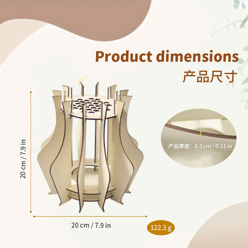 Wooden Puzzle Vase For Bouquet - Florist Supply Vases 评论和价格