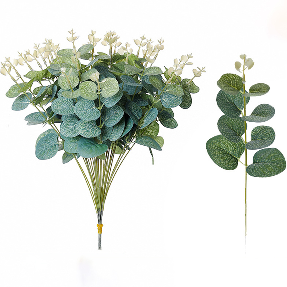20PCS Fake Plants Silk Eucalyp - Florist Supply Vases 评论和价格
