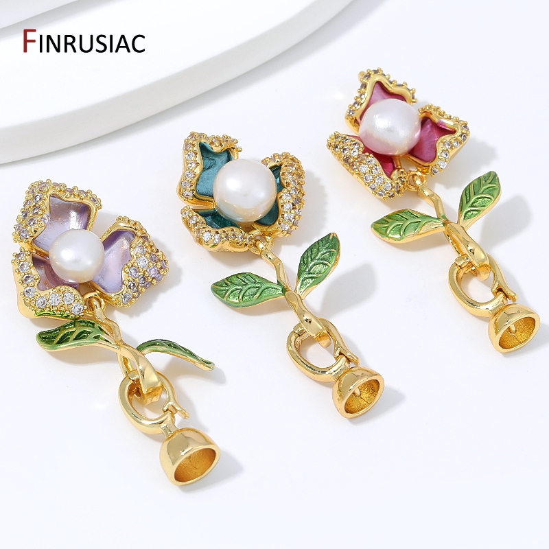 18K Gold Plated Brass Zircon E - Flower Supplies 评论和价格