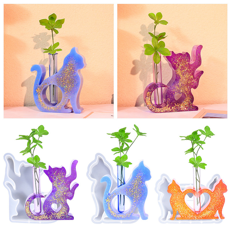Cat Shaped Resin Molds Vase Si - Florist Supply Vases 评论和价格