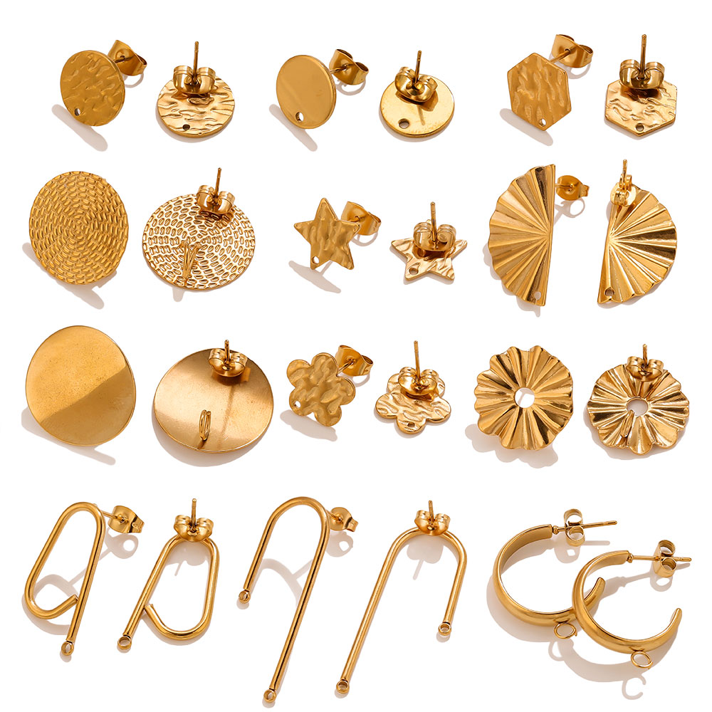 10pcs Stainless Steel Earrings - Flower Supplies 评论和价格