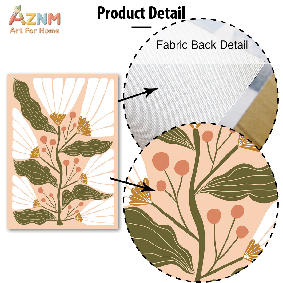 AZNM Boho Floral Canvas Wall A - Florist Supply Vases 评论和价格